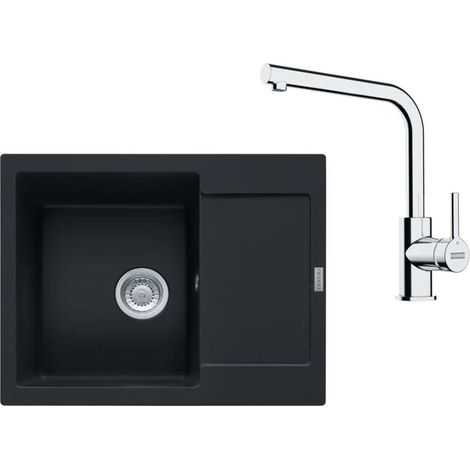 Franke Sets - Küchenset G257MČ, Fragranitspüle MRG 611-62 und Armatur FS 3230.031, schwarz matt/Chrom 114.0700.714