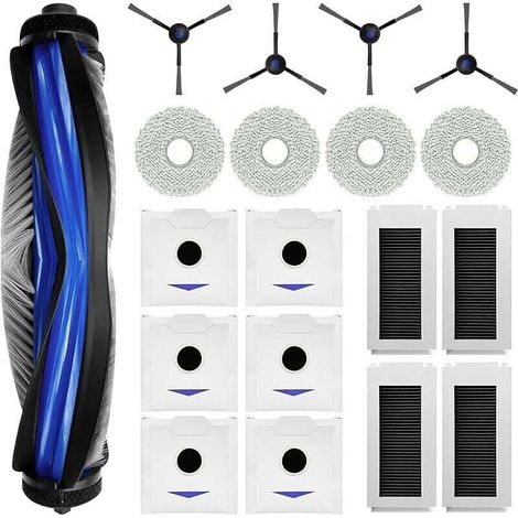 Set of 19 accessories for ECOVACS DEEBOT N30 PRO OMNI/N30 OMNI robot vacuum cleaner, 1 main brush, 4 filters, 4 wipes, 4 b (1/4)