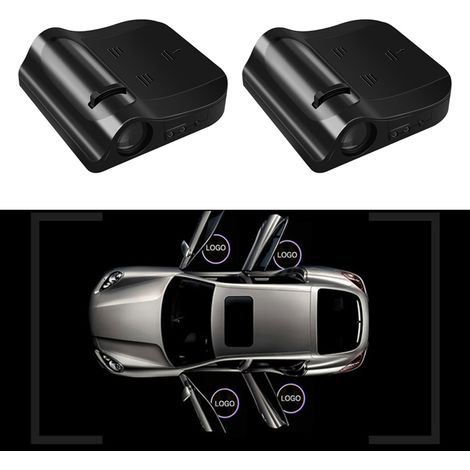 (Pour Volkswagen) 1 projecteur laser LED sans fil pour portière de voiture avec logo de bienvenue et effet fantôme, idéal pour l'éclairage de nuit de votre véhicule. (1/5)