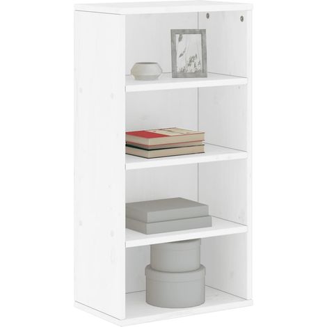 Beistellschrank ODDA Weiß 40x24x79 cm Massivholz Kiefer