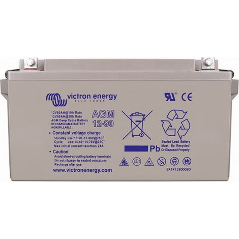 Batterie décharge lente 12V 90Ah BAT412800084 – Plomb étanche AGM – Sans entretien – Pour énergie solaire et éolienne – Victron Energy