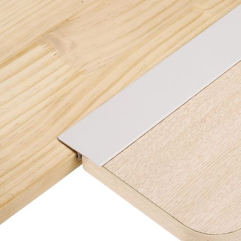 3Pcs 4ft x 1.57" T Moulure De Sol En Alliage D'Aluminium Pour Joints De Plancher En Vinyle, Bande De Transition Pour Lames De Parquet Carrelage Et Intervalles De Sol, Blanc Mat (1/5)
