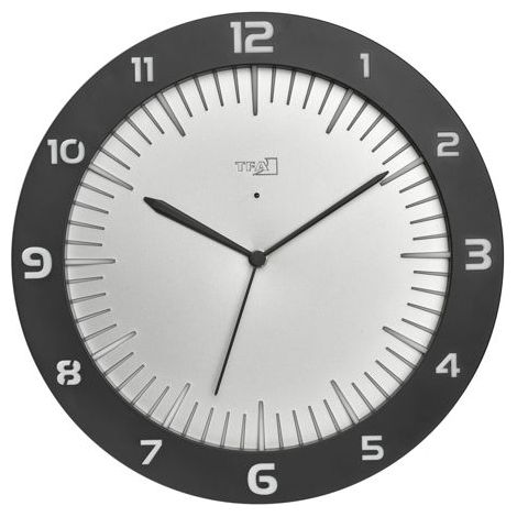 TFA Dostmann 60.3553.10 Funk Wanduhr 303 mm x 45 mm x 303 mm Grau Großes Display (1/5)