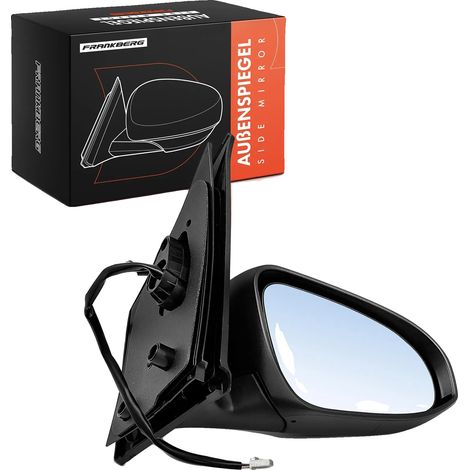 Miroir extérieur, fonctionnement électrique à droite, compatible avec le véhicule, design convexe, 5 contacts de connexion, couleur grise (1/5)