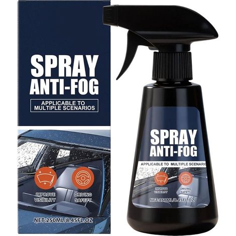 Anti-buée pour fenêtre de voiture – Appareil de désembuage de pare-brise 250 ml pour camion en plein air, chemin quotidien au travail, matin d'hiver, autoroute, garage (1/5)