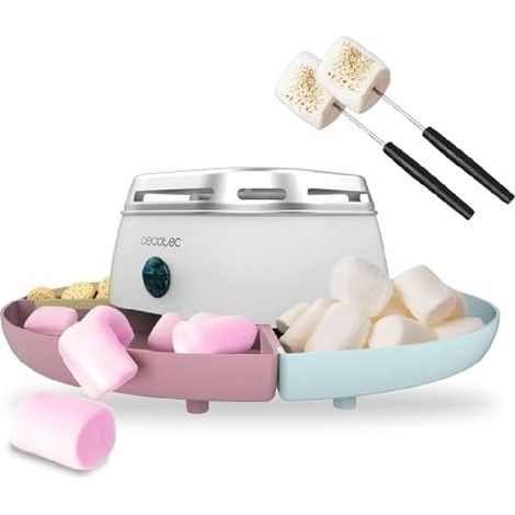 Cecotec Máquina para Calentar Marshmallows Marshmallow Maker Fun&Sugar Marshmallow. 270 W de Potencia, 2 Tenedores de Metal