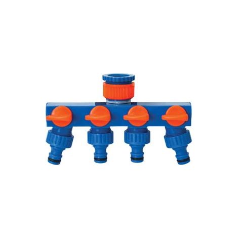 PRESA RUBINETTO 4 USCITE- - cm.17,5x6,5x10,5 - peso gr.155 - 2 pezzi IL CAMPO