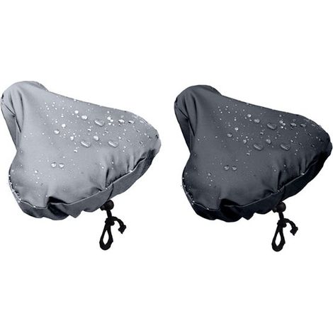 Housse de selle de vélo - 2 pièces - Imperméable - Accessoires de vélo - Avec cordon de serrage - Protection UV - Anti-poussière - Zwart et Grijs (1/4)