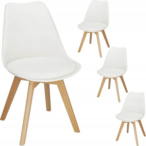 SEDIE 4pcs SCANDINAVE PER CUCINA SALOTTO SEDIA MODERNA CON CUSCINO