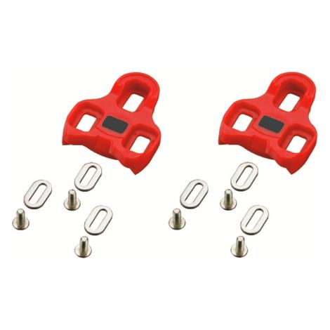 KIT PLACCHETTE ROSSE 9° COMPATIBILI LOOK KEO PER PEDALI BICI CORSA TACCHETTE SGANCIO Ecovelo
