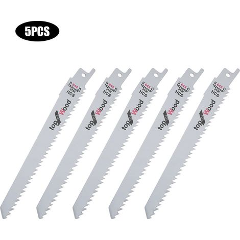 Kit de 5 lames de scie alternative en métal pour le travail du bois, accessoires pour outils électriques S644D 150 mm / 5,9 pouces
