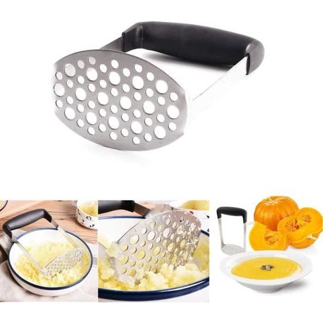 Presse Puree,Presse Légumes en Acier Inoxydable,Idéal pour Fruits, Légumes, Aliments pour Bébés (1/4)