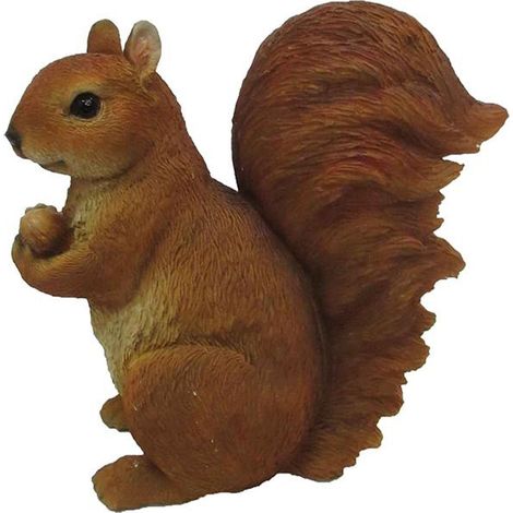 Statuetta di scoiattolo con noce, altezza 19,3 cm