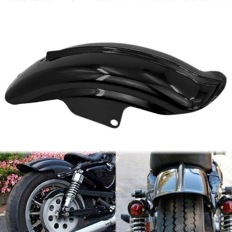 Garde-boue arrière noir pour moto, compatible avec Harley Sportster XL 883, Cafe Racer, Bobber, Chopper, Super Low Roadster, Custom CC (1/5)