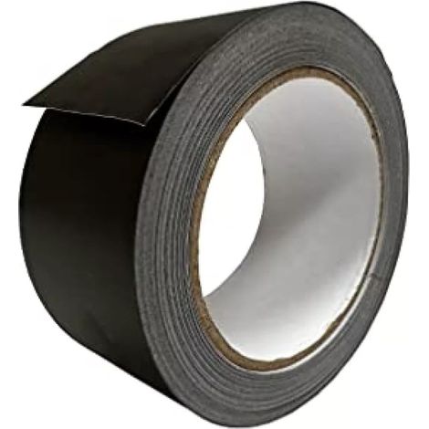 Ruban adhésif en aluminium - 1 rouleau de 10m - Aluminium noir résistant - Isolation thermique et étanchéité - Pour réparation HVAC et toiture - 50mm x 10m