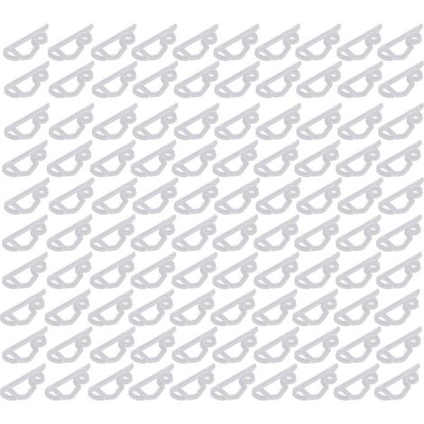 100 attaches de gouttière réutilisables pour guirlandes lumineuses, clips étanches et résistants au gel pour décorations de Noël, blanc (1/5)
