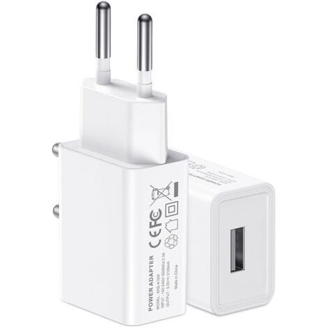 2 Pack 5V 2A USB Power Supply 10W Socket Adapter for Samsung Galaxy S25 S24 S23 S22 S21 (1/5)