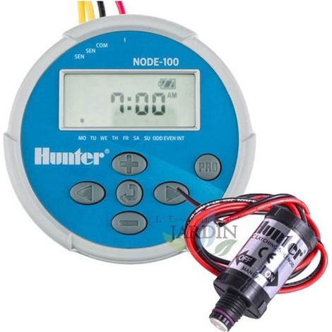 Batteriebetriebener Bewässerungsprogrammierer NODE100 + Solenoid 9V Hunter