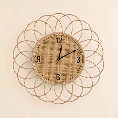 Horloge en rotin 60cm (1/5)