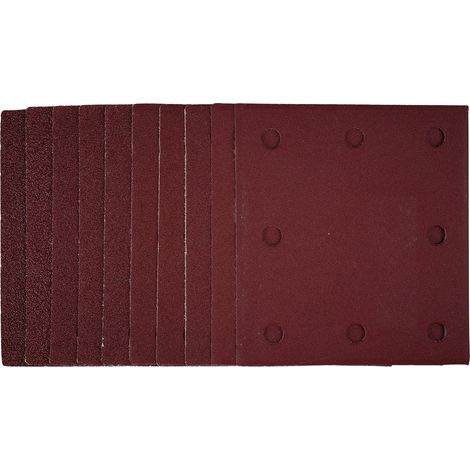 1/4 Sanding Sheets with Hook and Loop, 115 x 105mm, Assorted Grit (Pack of 10) (54347) (1/5)