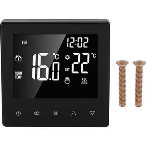 Thermostat connecté écran tactile régulateur maison pour climatisation chauffage contrôle température 5°C-45°C économie d'énergie (1/5)