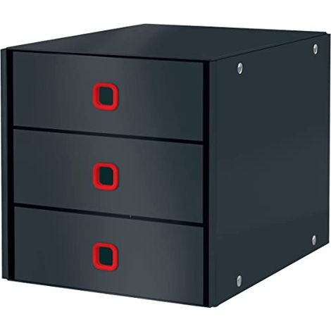 Boîte de Rangement A4 en Carton à 3 Tiroirs pour Documents, Maison / Bureau, Gris, 53680089 (1/5)