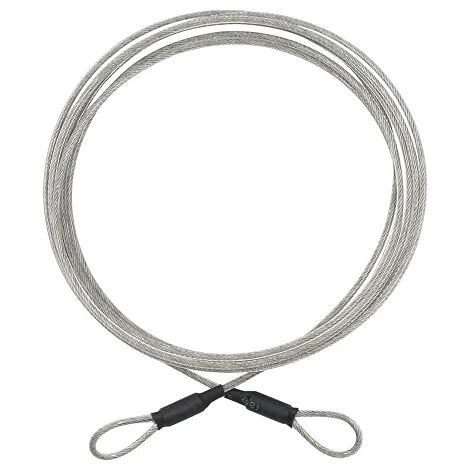 Steel Cable - Steel Device With Buckles, Plastic Coating For Living Room, Garden, Patio Furniture, Bikes. Length: 3m (1/5)