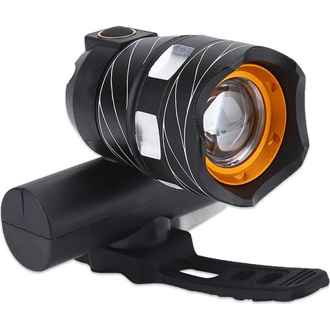Phare de vélo rechargeable USB, étanche, éclairage avant pour guidon de vélo, lampe de sécurité pour vélo