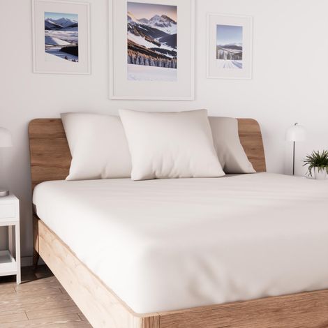 Drap housse en coton 160x200 cm JERSEY lin, par Soleil d'ocre