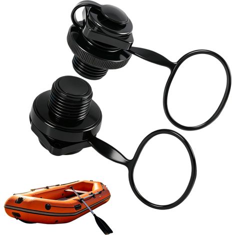 2 Pcs Vanne 22mm de Gonflage, Valve Boston, Valve Spirale de Gonflage, Valve D'inflation à Sens Unique, Anti Corrosion, Résistante au Sel, Système Anti Fuite, Installation Rapide sans Outil (1/5)