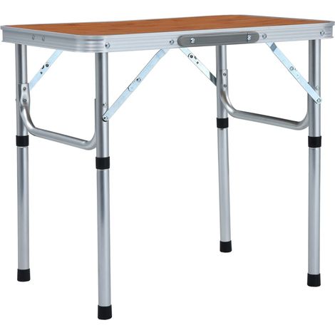 Mesa de camping plegable aluminio 60x45 cm vidaXL