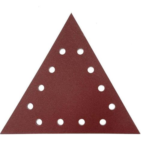Papier de verre triangulaire UlisemABT-80 – Papier de verre triangulaire multi-usages – Ponçage et lissage du plâtre, du bois et des cloisons sèches – Grain 80 – 28,8 x 28,8 x 28,8 cm – Lot de 10 (1/4)