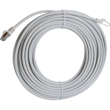 Câble cat 8 catégorie 8 S/FTP RS PRO, Blanc, 15m LSZH Avec connecteur Droit LSZH ( Prix pour 1 )
