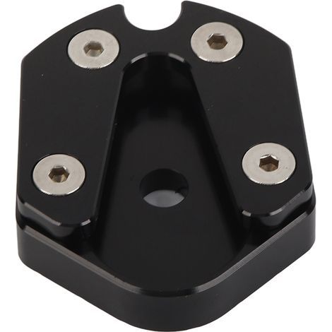 Pied latéral Extension Patin Stable CNC Aluminium Alliage Élargisseur Support pour Moto Noir (1/5)