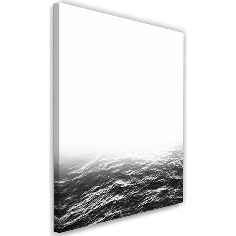 Tableau sur toile Waves Sea Noir et blanc 40x60 (1/5)