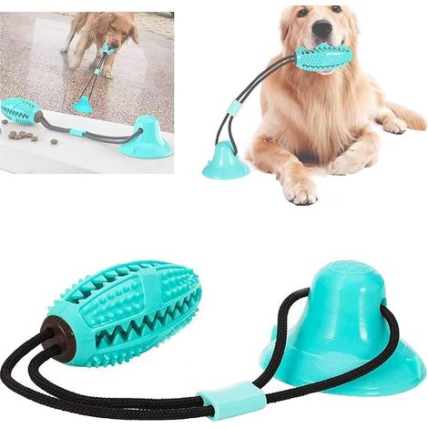 Jouet à ventouse multifonction bleu pour chien, pour le nettoyage des molaires et les soins dentaires (1/5)