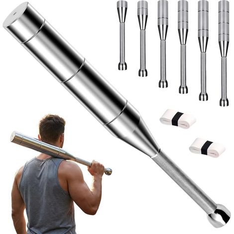 Massue/Macebell réglable 6 en 1 en acier, Massues Indiennes en acier pour la musculation, l'entraînement des épaules, le renforcement de la prise et les exercices d'étirement (1/5)
