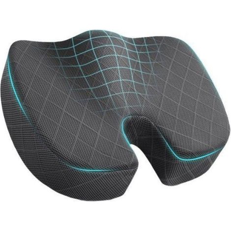 Coussin Mousse Memoire De Forme - Ergonomique En Forme De U - Pour Bureau Voiture Avion Fauteuil Roulant - 1 Piece (1/5)