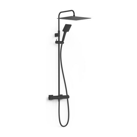 Ensemble de robinet mural Duo‑confort à 2 voies pour douche Project Noir mat - TRES 22119901NM