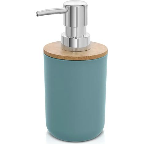 Dispenser sapone da appoggio acquamarina in abs e bambù Surf (1/5)