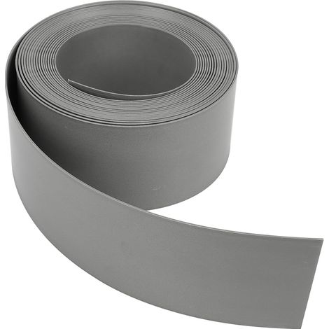 Jiubiaz 1000 x 10 x 0.2cm Rasenkante PE Kunststoff Beeteinfassung Flexible Rasenbegrenzung Beetumrandung Mähkante Wurzelsperre Grau