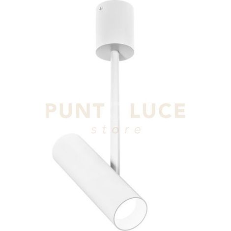 GFA1452C- FARETTO SPOT ORIENTABILE 1 LUCE ATTACCO LED 3000K 1010LM 12W COLORE BIANCO SATINATO D.5,5CM H.42CM