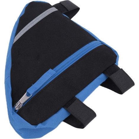 Sacoche de Vélo Triangle en Nylon Résistant, Accessoire de Cyclisme Extérieur Bleu Polyvalent (1/5)