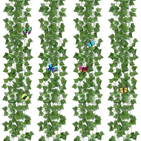 Künstliche Efeu-Girlanden 48m, 20er Set mit Pothos, UV-beständig, für Deko (1/5)