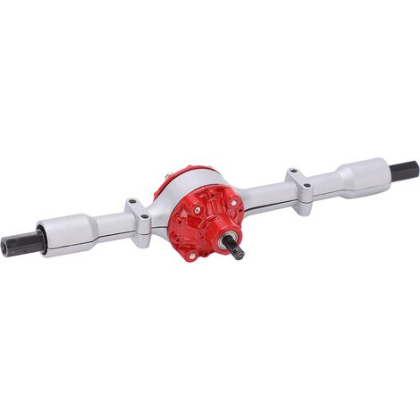 Essieu arrière métallique de remplacement pour camion RC, pièces de rechange et d'amélioration pour voiture RC WPL D12 Argent Rouge (1/5)