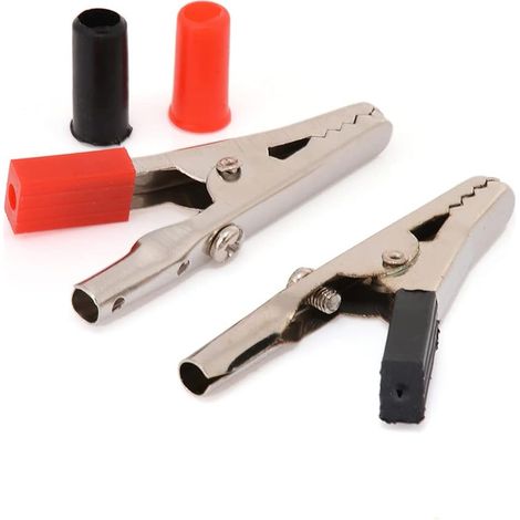 30 paires de pinces crocodile, connecteurs électriques 10 A, mâchoire 15 mm, tests basse tension, compatible fiche banane 4 mm