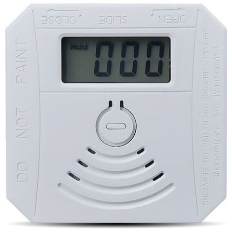 Détecteur de gaz Détecteur de fumée de monoxyde de carbone combiné Détecteur de fumée CO à piles avec écran d'affichage LED Flash Alarme sonore Motif d'avertissement sonore (1/5)