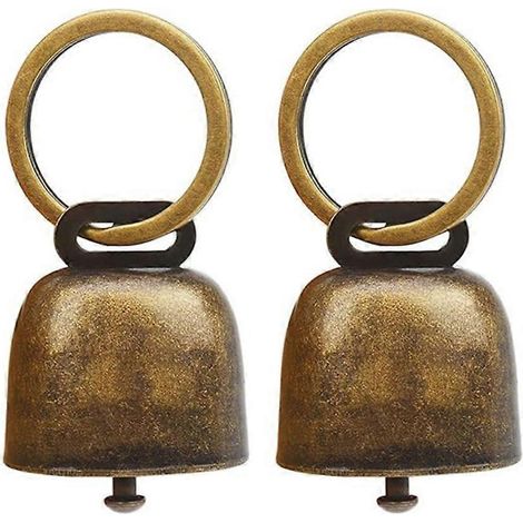 2pcs cloches pour collier chien en cuivre, clochettes suspendues pour animaux, pendentifs décoratifs pour collier chat et chien, accessoires sonores élégants. (1/4)