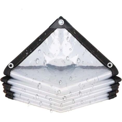 1X2M Bâche Étanche Transparente Avec Œillets, Bâche Imperméable Pour Poulailler, Bache Transparentes Exterieur Plastique, Bâches De Protection Résistante À La Poussière Et À La Pluie (1/5)