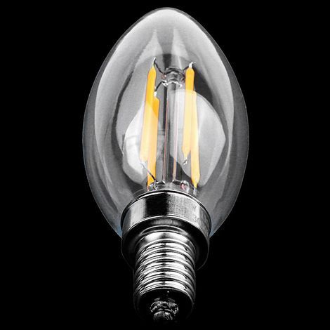 dimmbare E12 4W COB Edison Kerzenflammen-LED-Glühbirnen (10 x 3,5 cm)
